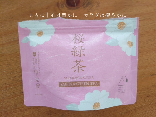 宇治園 桜緑茶ティーバッグ 表面